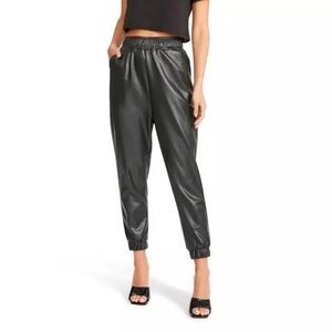 BB Dakota by Steve Madden Women’s Pull On Faux Leather Pants Black gothic Size L